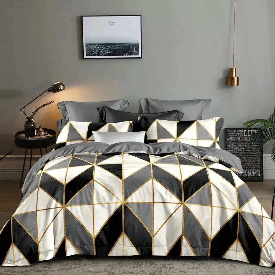 Geometry Comforter Bedding Set - Living Elephant