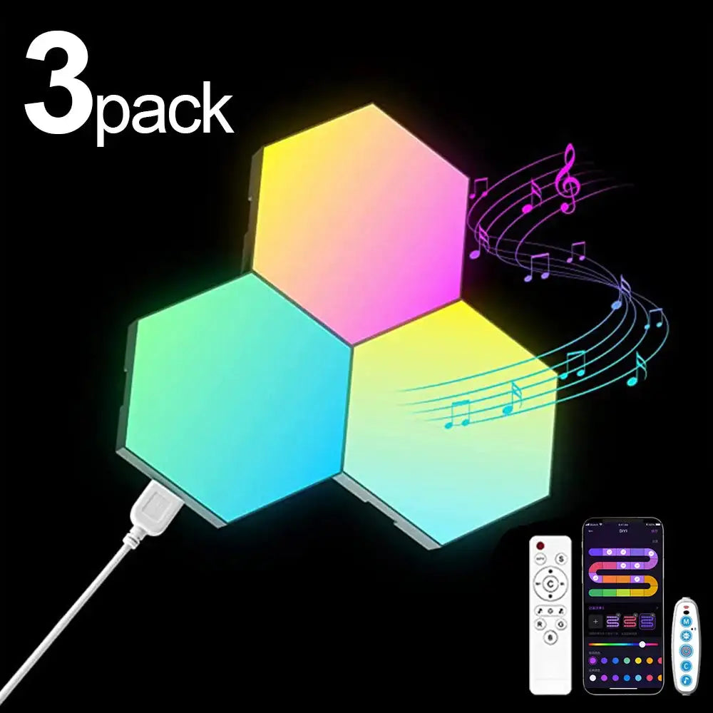 20/12/8/3 Pack Color Changing Lights Wall RGB Panel - Living Elephant