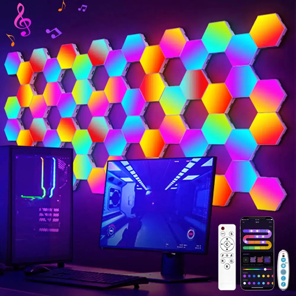 20/12/8/3 Pack Color Changing Lights Wall RGB Panel - Living Elephant