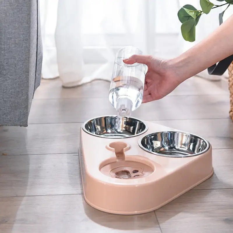 3 in 1 Pet Food Bowl with Automatic Drinking Feeder - Living Elephant