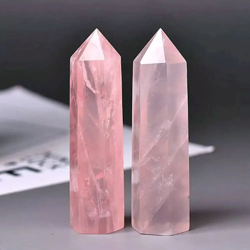 Rose Quartz Crystal Obelisk - Living Elephant