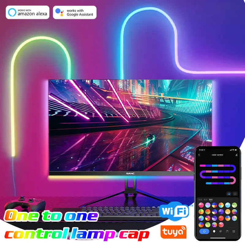 LED Neon Light Bar with WiFi, App and Voice Control - Living Elephant