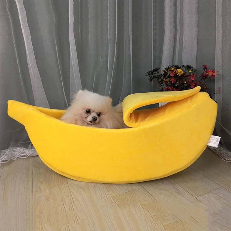 Banana Shaped Pet Bed - Living Elephant