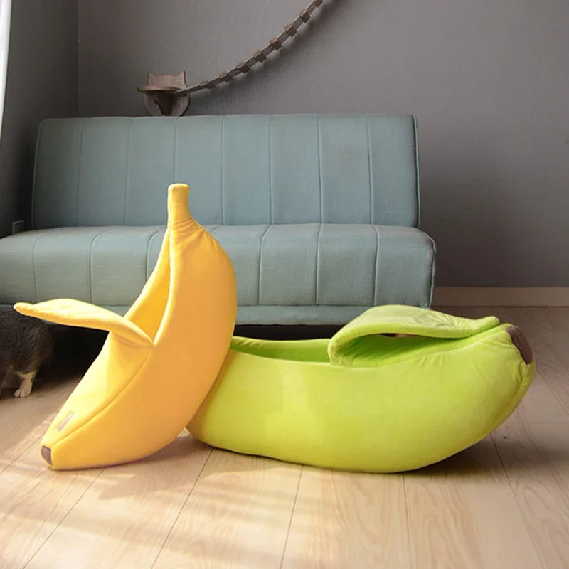 Banana Shaped Pet Bed - Living Elephant