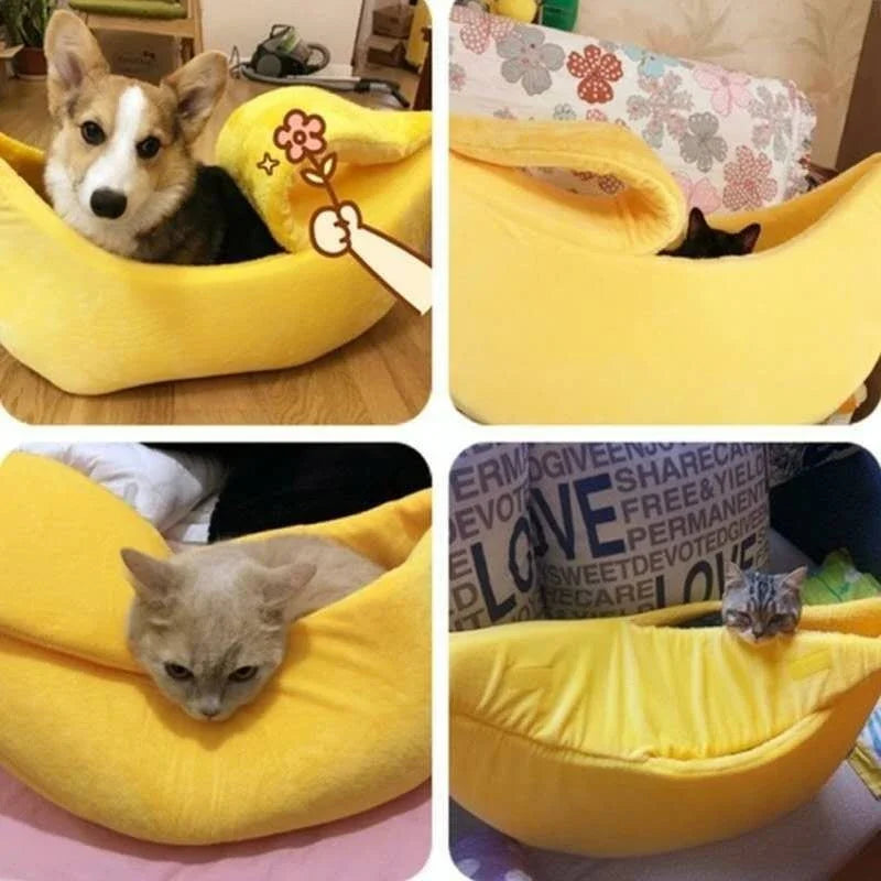 Banana Shaped Pet Bed - Living Elephant