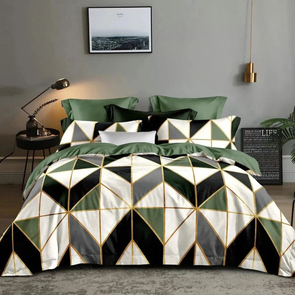 Geometry Comforter Bedding Set - Living Elephant