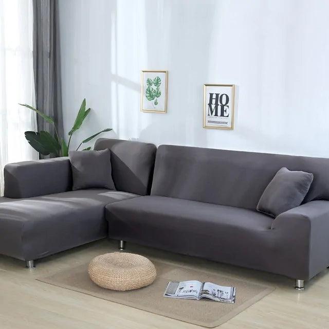 Solid Corner Sofa Covers - Living Elephant