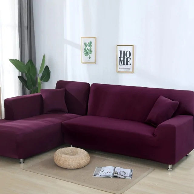 Solid Corner Sofa Covers - Living Elephant