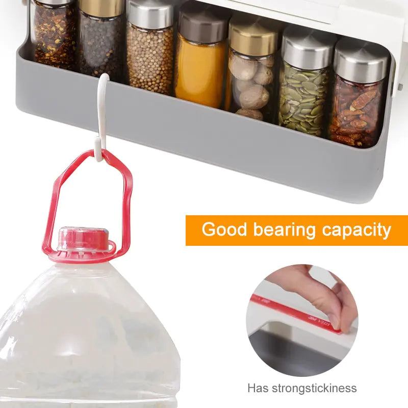 Kitchen Self-Adhesive Spice Organizer Rack - Living Elephant