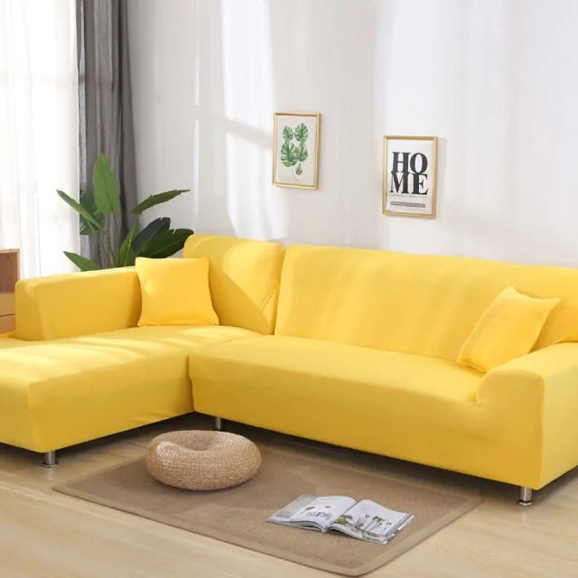 Solid Corner Sofa Covers - Living Elephant