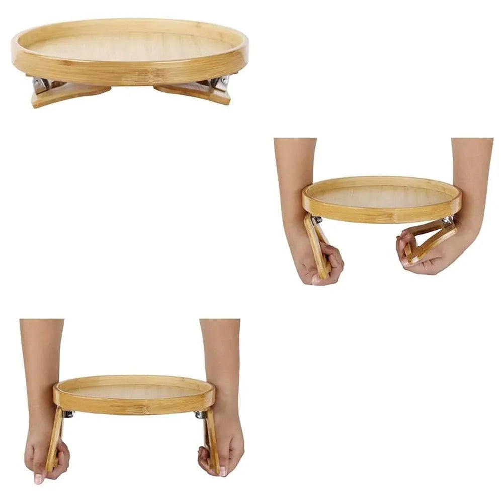 Wooden Sofa Tray with Foldable Handles - Living Elephant