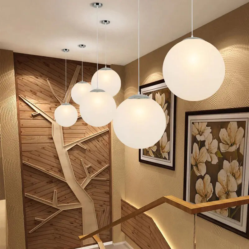 Modern Style Glass Sphere Ceiling Light - Living Elephant