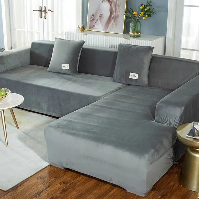 Velvet Sofa Cover - Living Elephant