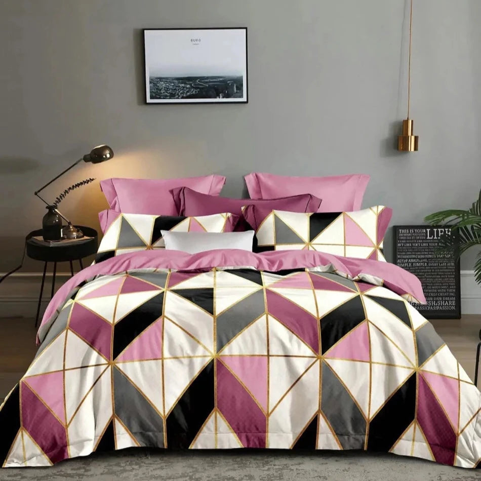 Geometry Comforter Bedding Set - Living Elephant