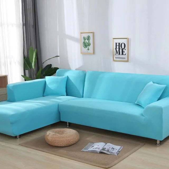 Solid Corner Sofa Covers - Living Elephant