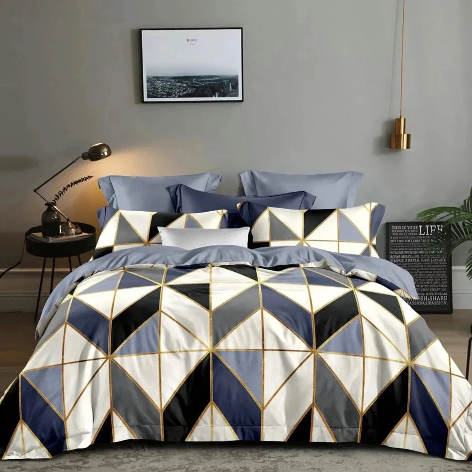 Geometry Comforter Bedding Set - Living Elephant