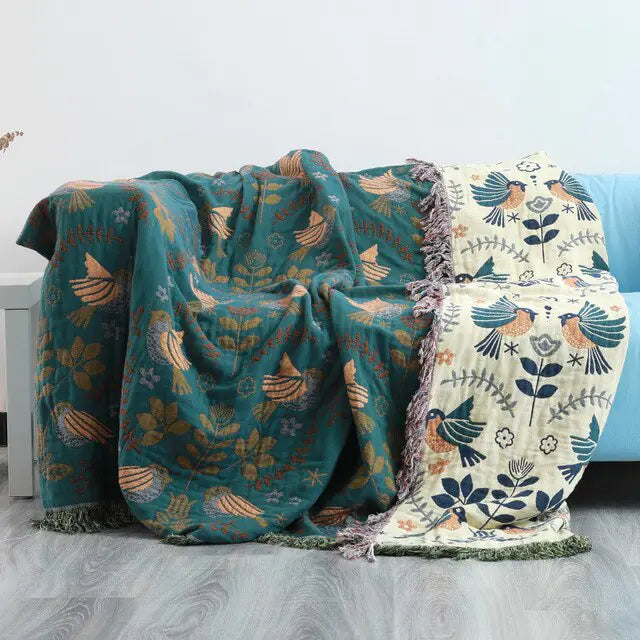 Nordic Style Sofa Cover Blanket - Living Elephant